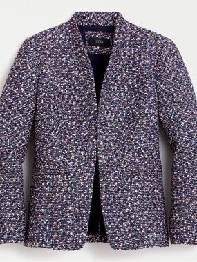 J. Crew NWT Going Out Blazer in Pink Confetti Tweed